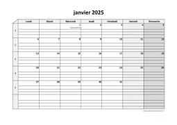 Calendrier Mensuel 2025 Modele 05